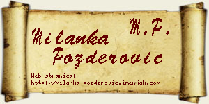 Milanka Pozderović vizit kartica